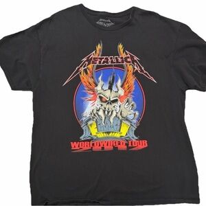 METALLICA WORLD WIRED 2017 TOUR CONCERT SHIRT SIZE XL BLACK TEE MENS METAL